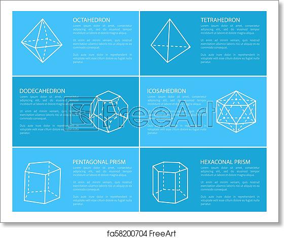 560x470 Free Art Print Of Dodecahedron And Octahedron Vector Illustration