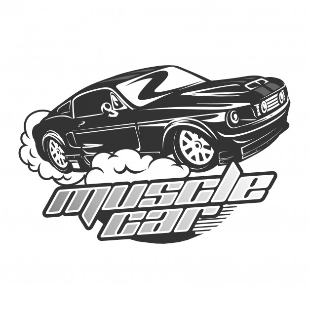 626x626 Retro Muscle Car Logo Vector Vector Premium Download