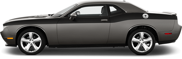 613x200 Dodge Challenger Full Length Upper Body Stripes Vinyl Decal