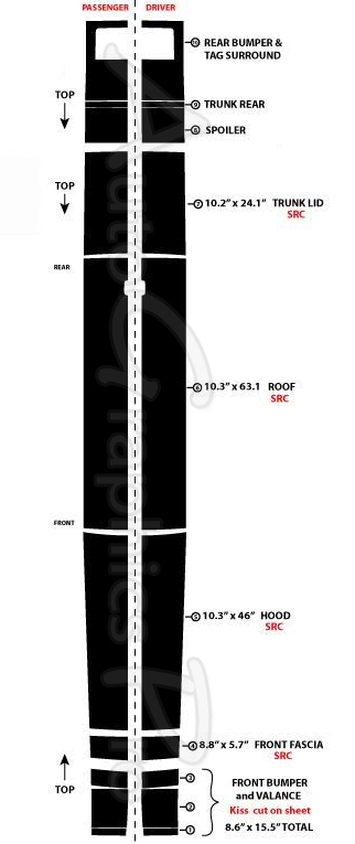 322x765 Dodge Challenger Rally Stripes Mopar Rallye Style