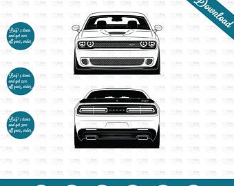 Dodge Challenger Stripes Vector at Vectorified.com | Collection of ...