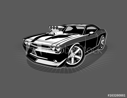 Dodge Challenger Vector at Vectorified.com | Collection of Dodge