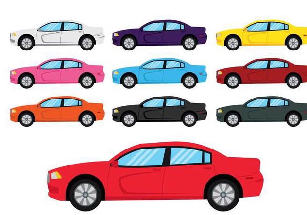 632x443 Dodge Charger Car Illustration Set Free Vector Download