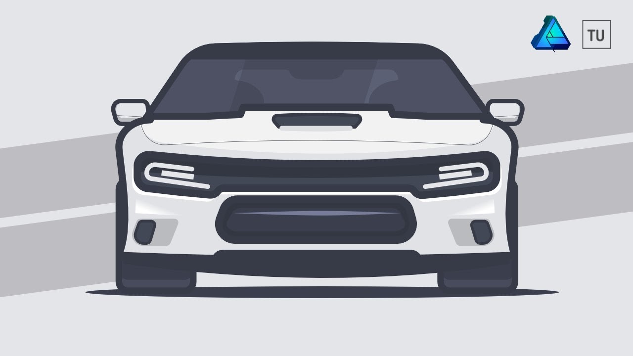 1280x720 Dodge Charger Car Vector Illustration