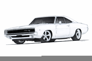 300x198 Dodge Charger Cartoon Clipart Free Images