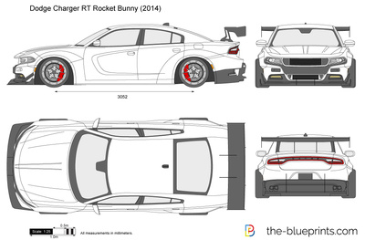 400x263 Dodge Charger Rt Rocket Bunny Vector Drawing