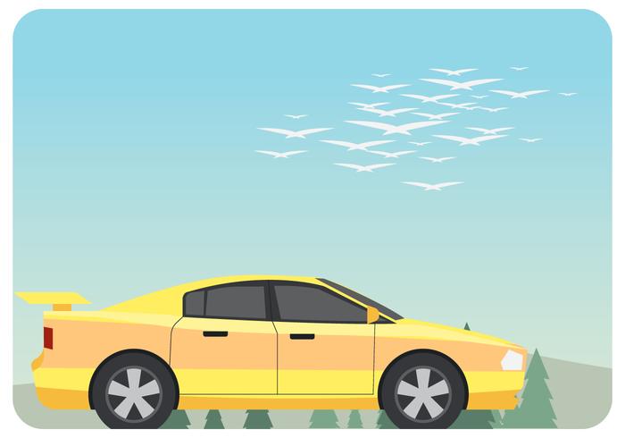 700x490 Yellow Dodge Charger Vector