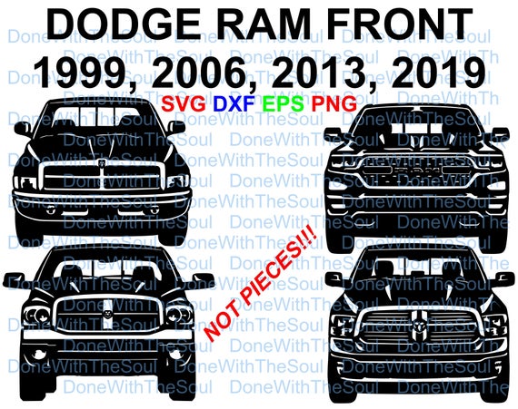 570x451 Dodge Ram Front Car Vector Dodge Pickup Etsy