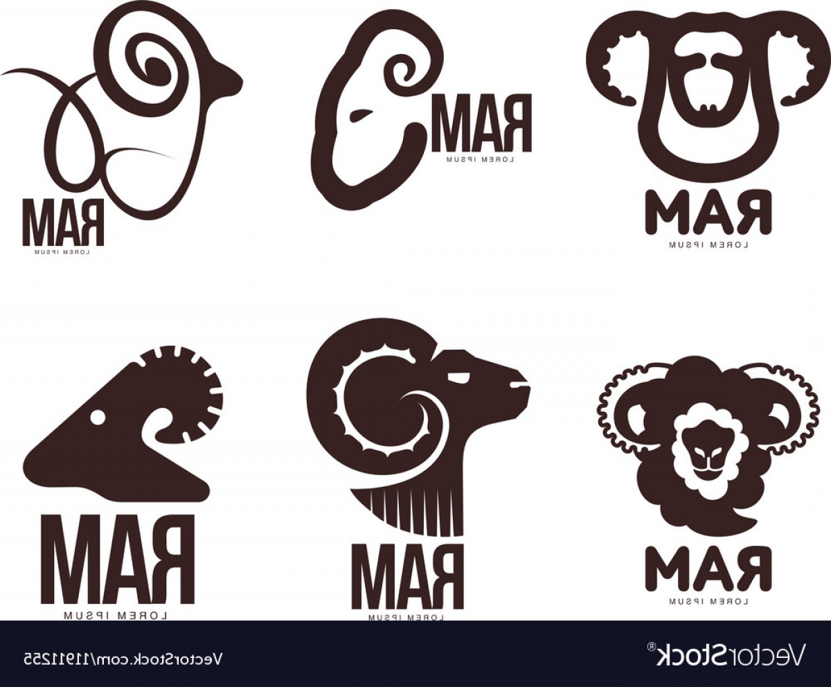1200x992 Set Of Ram Sheep Lamb Head Graphic Logo Vector Newwaysys