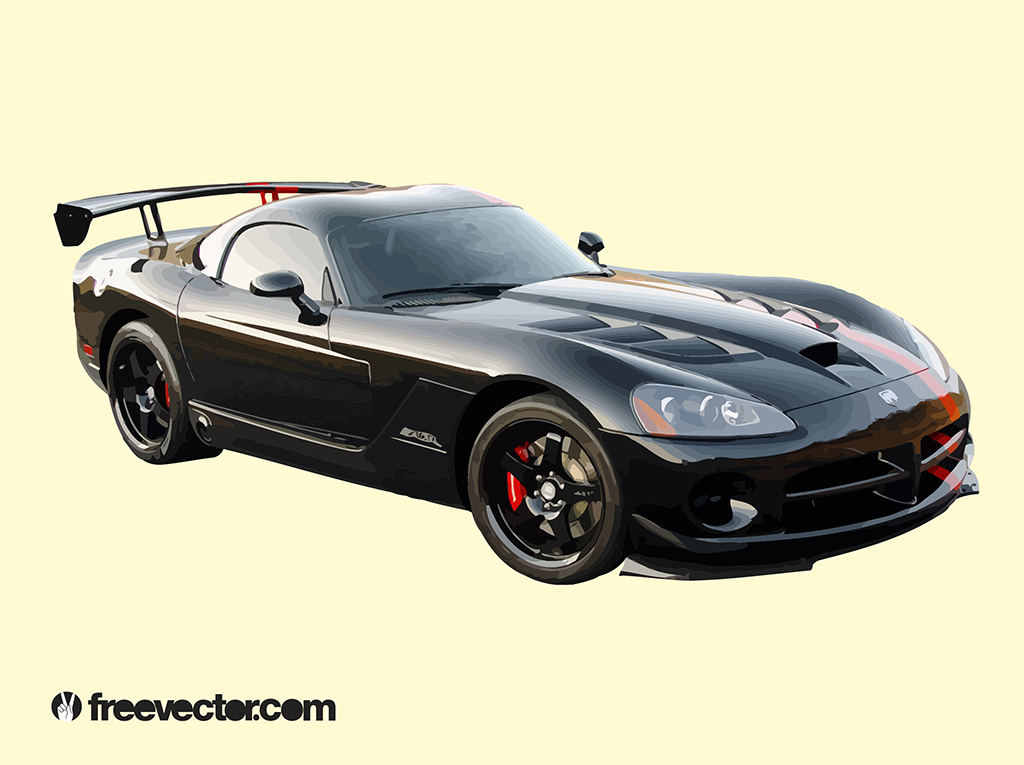 1024x765 Dodge Viper Vector Art Graphics