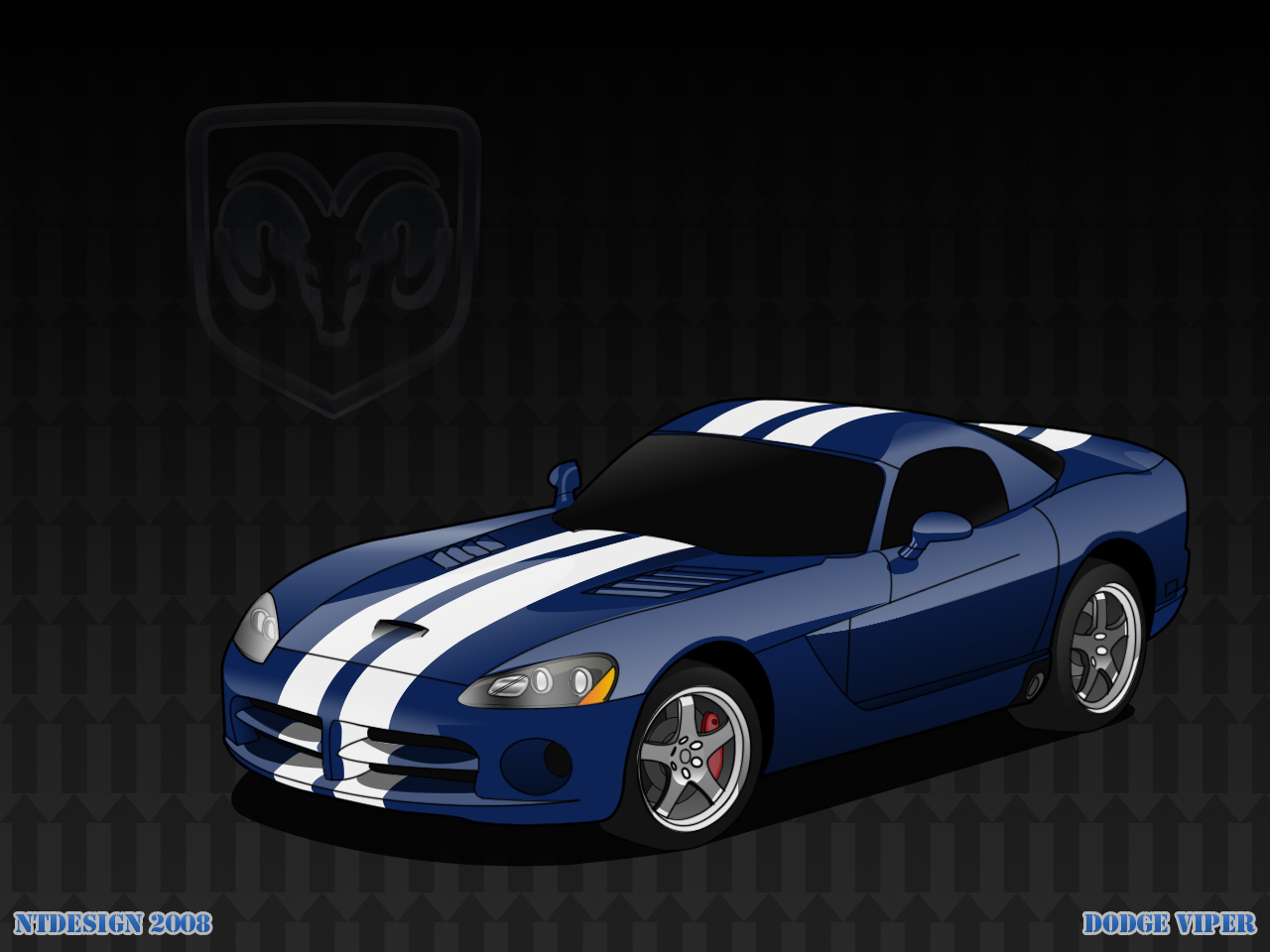1280x960 Dodge Viper Vector Art