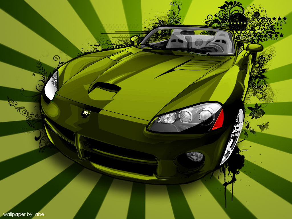 1024x768 Vector Dodge Viper Car Wallpaper