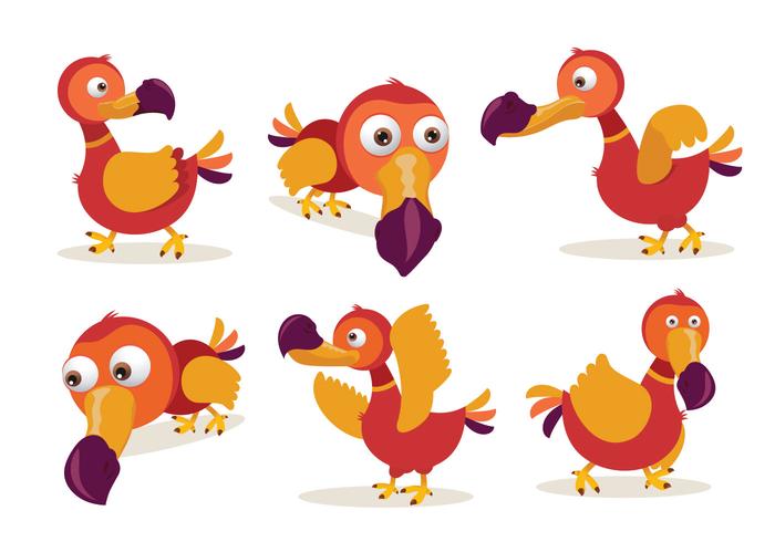 700x490 Dodo Cartoon Character Pose Vector Illustration