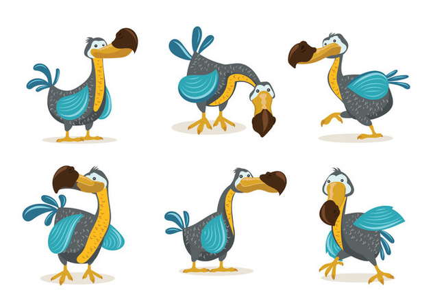 632x443 Dodo Bird Illustration Cartoon Style Free Vector Download