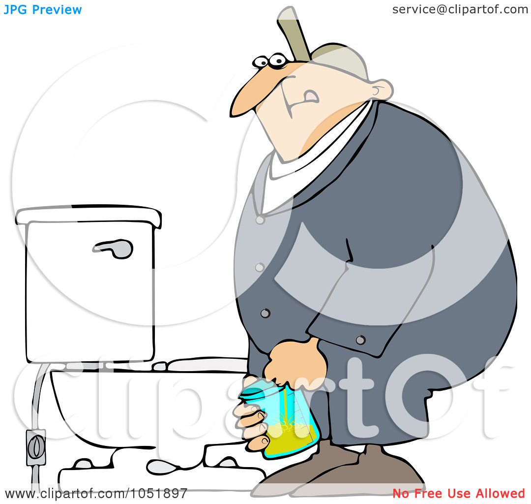 1080x1024 Royalty Free Vector Clip Art Illustration Of A Man Peeing In A Cup