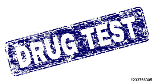 500x271 Drug Test Stamp Seal Print With Grunge Texture Seal Shape Is