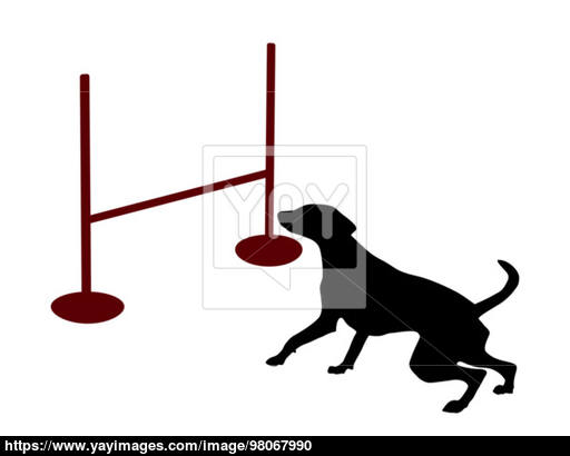 512x410 Dog Agility Jump Over Hurdle Vector