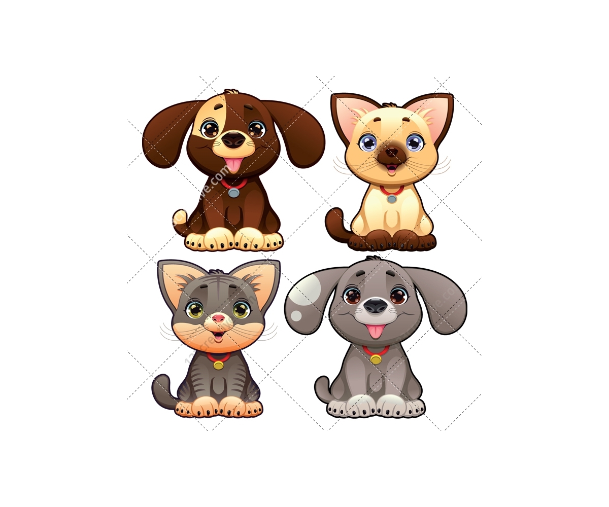 1200x1000 Dog And Cat Vector Pack