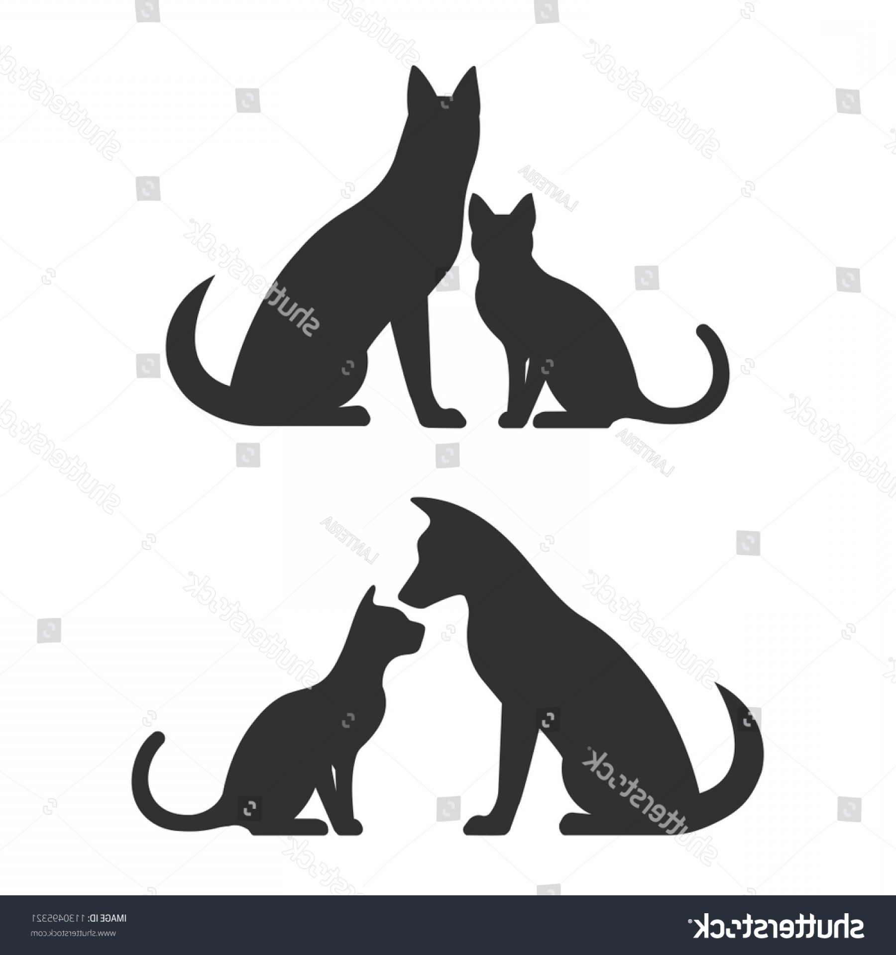 1800x1920 Silhouettes Dog Cat Vector Illustration Soidergi
