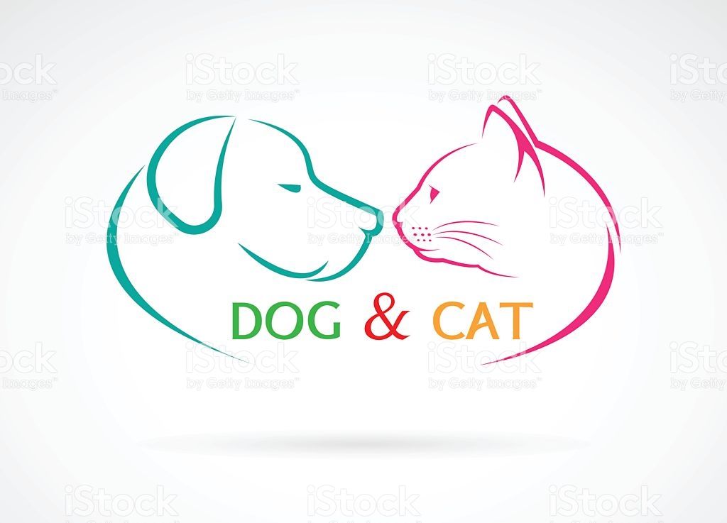 1024x737 Vector Image Of An Dog And Cat On A White Background Kk Cat