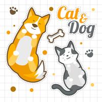 200x200 Dog And Cat Free Vector Art