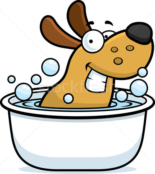536x600 Cartoon Dog Bath Vector Illustration Cory Thoman