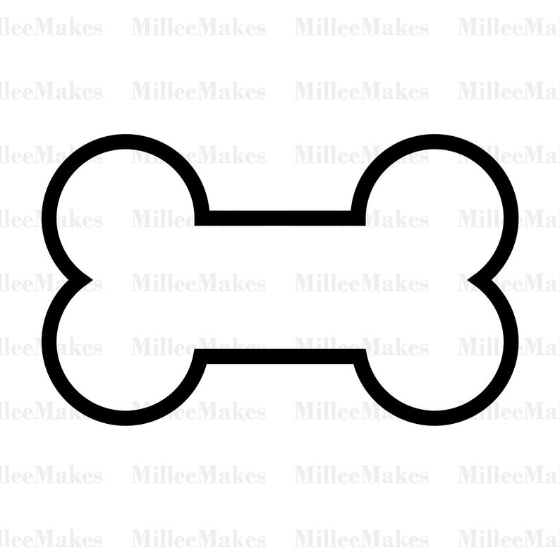 794x794 Short Dog Bone Outline Vector Dog Bone Cricut Machine Etsy