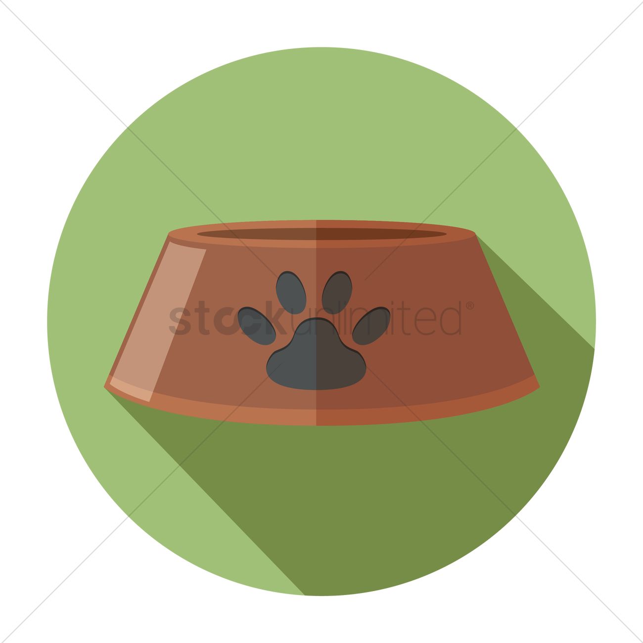 1300x1300 Dog Bowl Vector Image