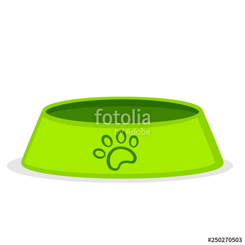 500x500 Empty Dog Bowl Icon Clipart Image Isolated On White Background