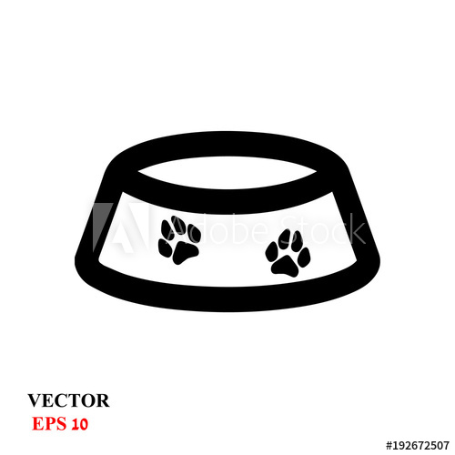 500x500 Pet Dog Bowl Vector Icon