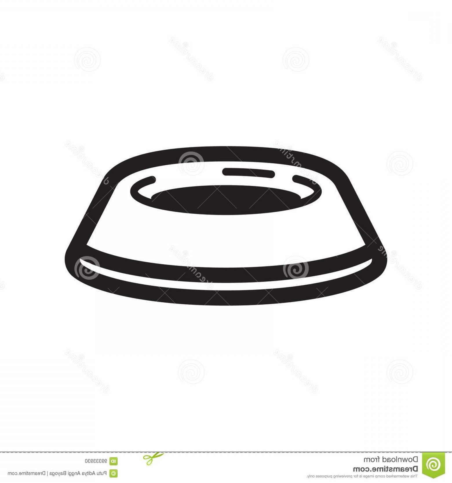 1560x1668 Stock Illustration Simple Thin Line Dog Bowl Icon Vector Thin Line