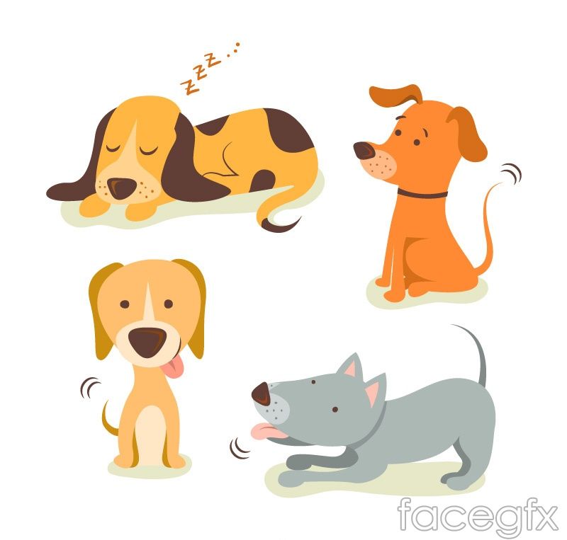 Dog Cartoon Vector