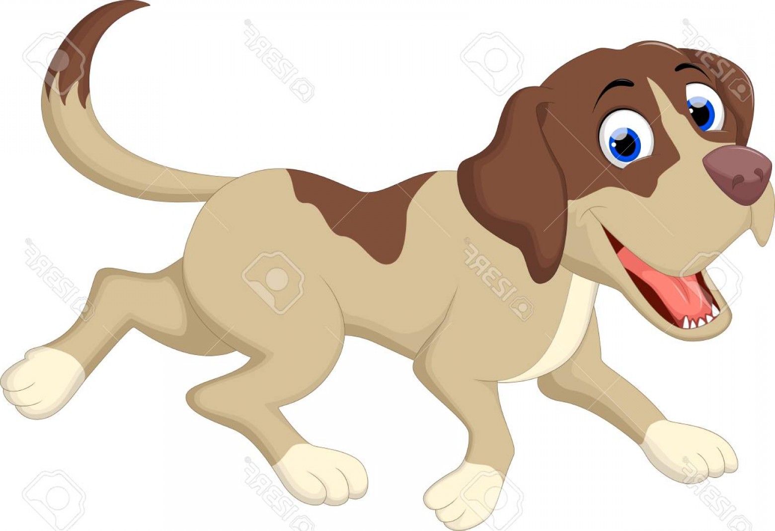 1560x1068 Photostock Vector Cute Dog Cartoon Running Handandbeak