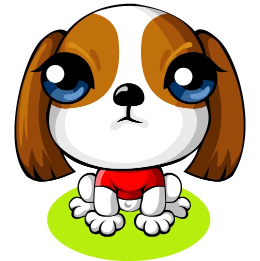 520x523 Cartoon Lovely Dog Vector Set Free Download