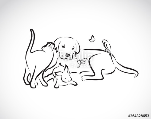Vector Group Of Pets 500x393 Vector Group Of Pets