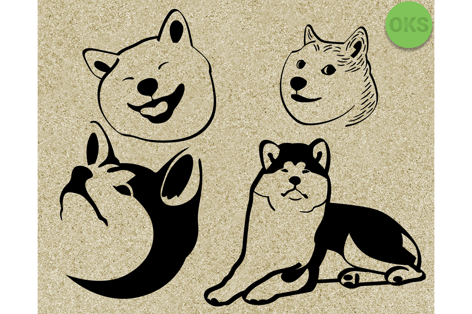 1644x1094 Akita Vector Cute Dog Clipart Graphic
