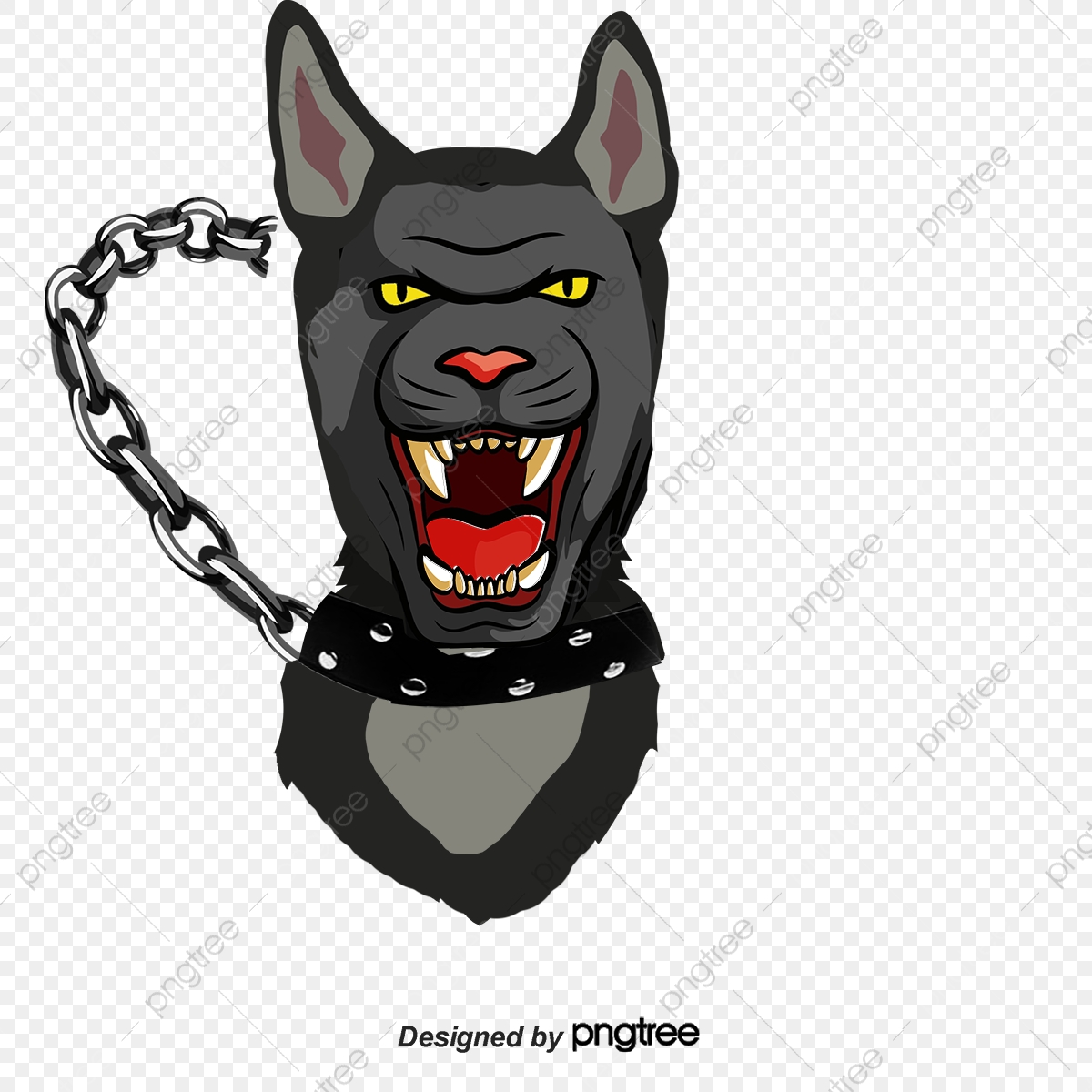 1200x1200 Vector Dog With Chains Of, Dog Vector, Dog Clipart, Dogs Png
