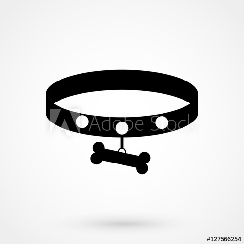 500x500 Dog Collar Icon Simple Design On A White Background Vector