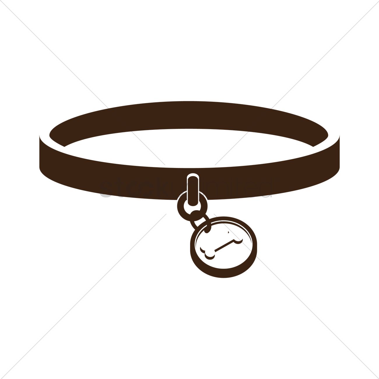 1300x1300 Dog Collar Vector Image