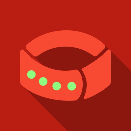 450x450 Dog Collar Vector Icon In Cartoon Style For Web Royalty Free