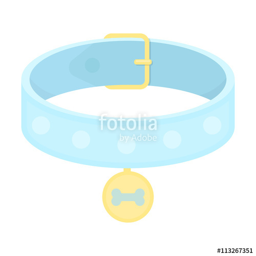 500x500 Dog Collar Vector Icon In Cartoon Style For Web Stock Image