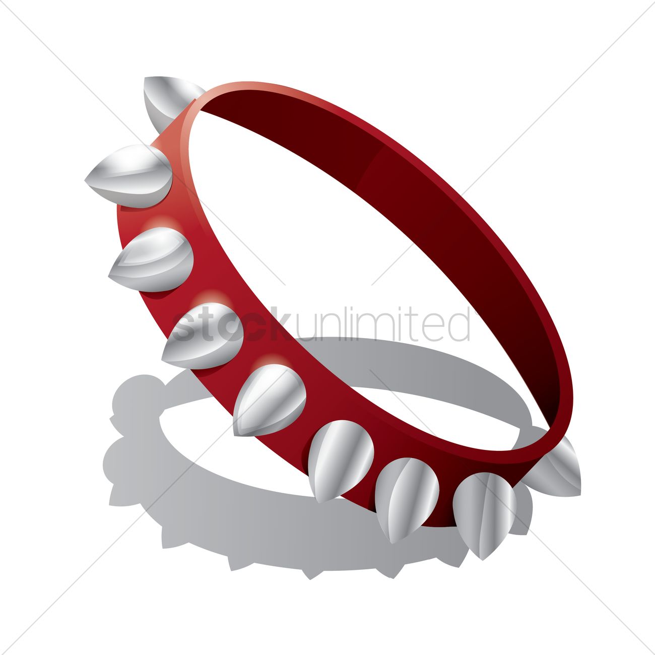 1300x1300 Spiked Dog Collar Vector Image