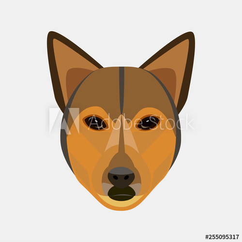 Dog Face Vector Illustrated Portrait Cute Face On A Gray 500x500 Dog Face Vector Illustrated Portrait Cute Face On A Gray