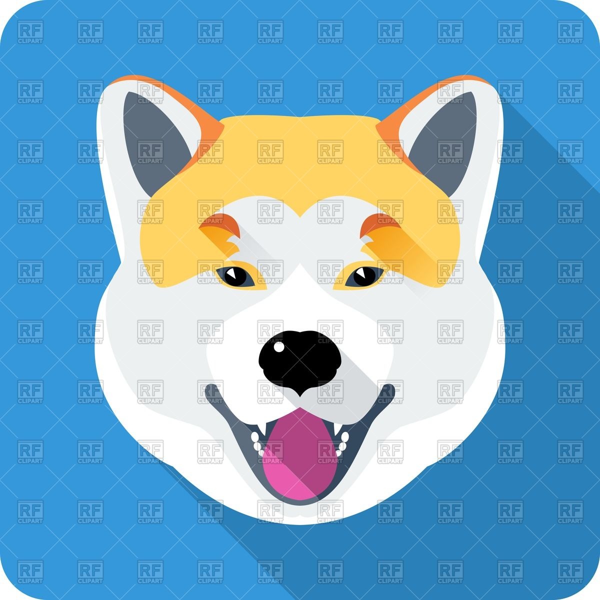 Flat Icon With Cute Dog Face Vector Image Of Plants And Animals 1200x1200 Flat Icon With Cute Dog Face Vector Image Of Plants And Animals