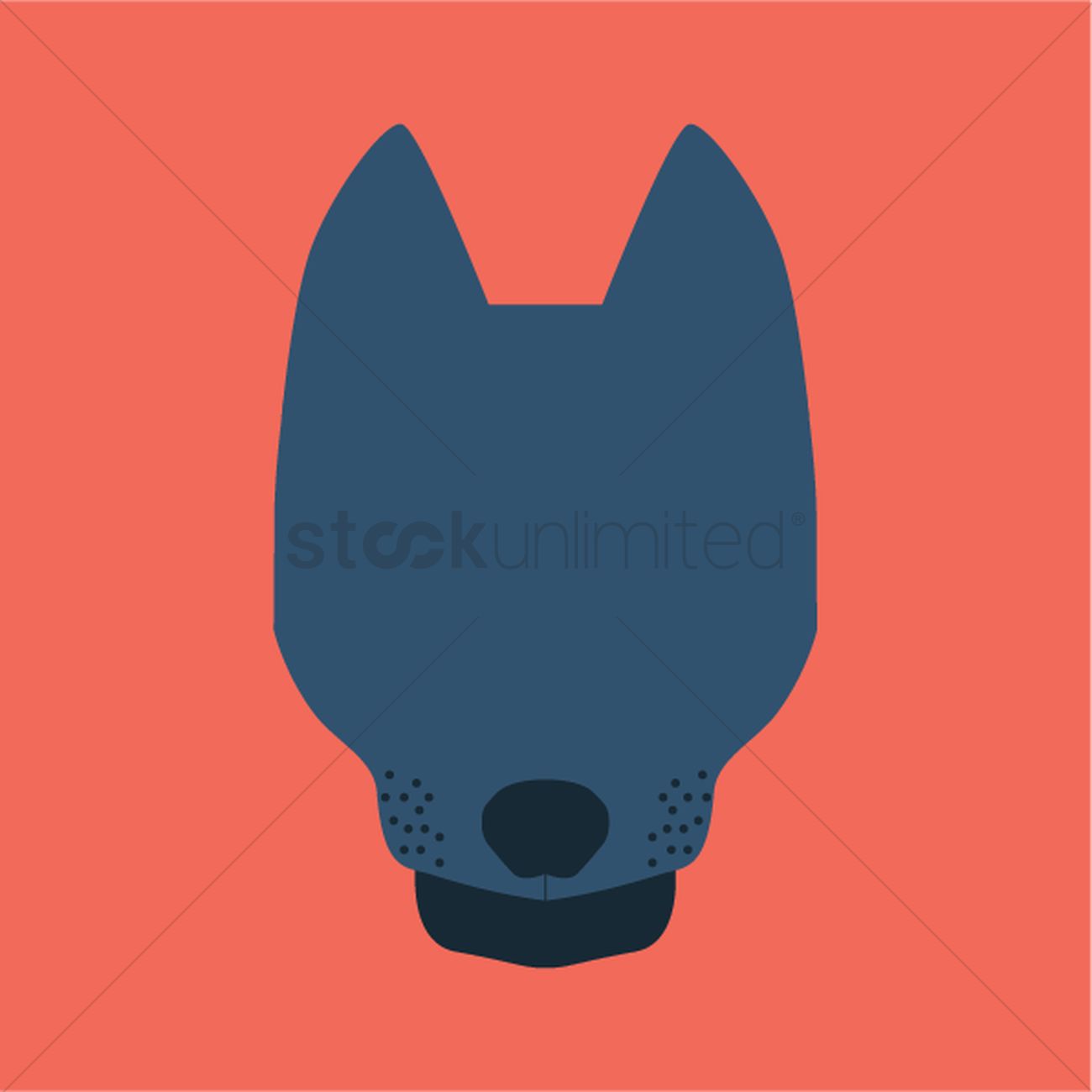 Silhouette Of Dog Face Vector Image 1300x1300 Silhouette Of Dog Face Vector Image
