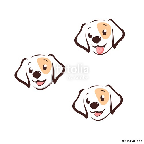 Happy Dog Face Vector Stock Image And Royalty Free Vector 500x500 Happy Dog Face Vector Stock Image And Royalty Free Vector