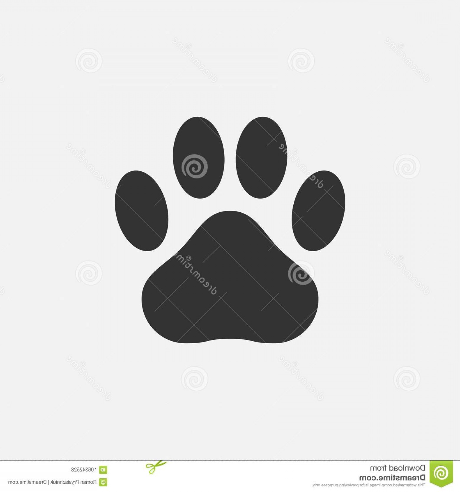 1560x1668 Paw Print Icon Footprint Animal Cat Dog Bear Vector Illustration