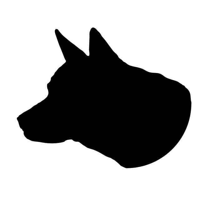 Dog Head Silhouette 660x660 Dog Head Silhouette
