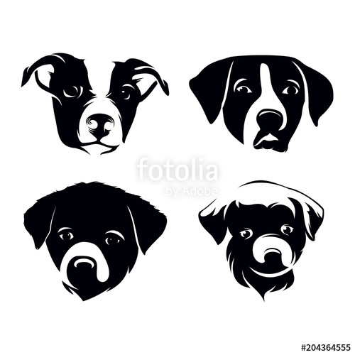 Download Dog Head Silhouette Vector at Vectorified.com | Collection ...