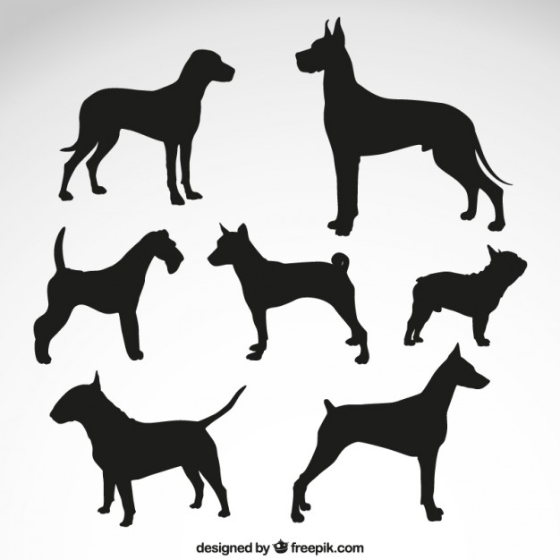 Dog Breeds Silhouettes Vector Free Download 626x626 Dog Breeds Silhouettes Vector Free Download